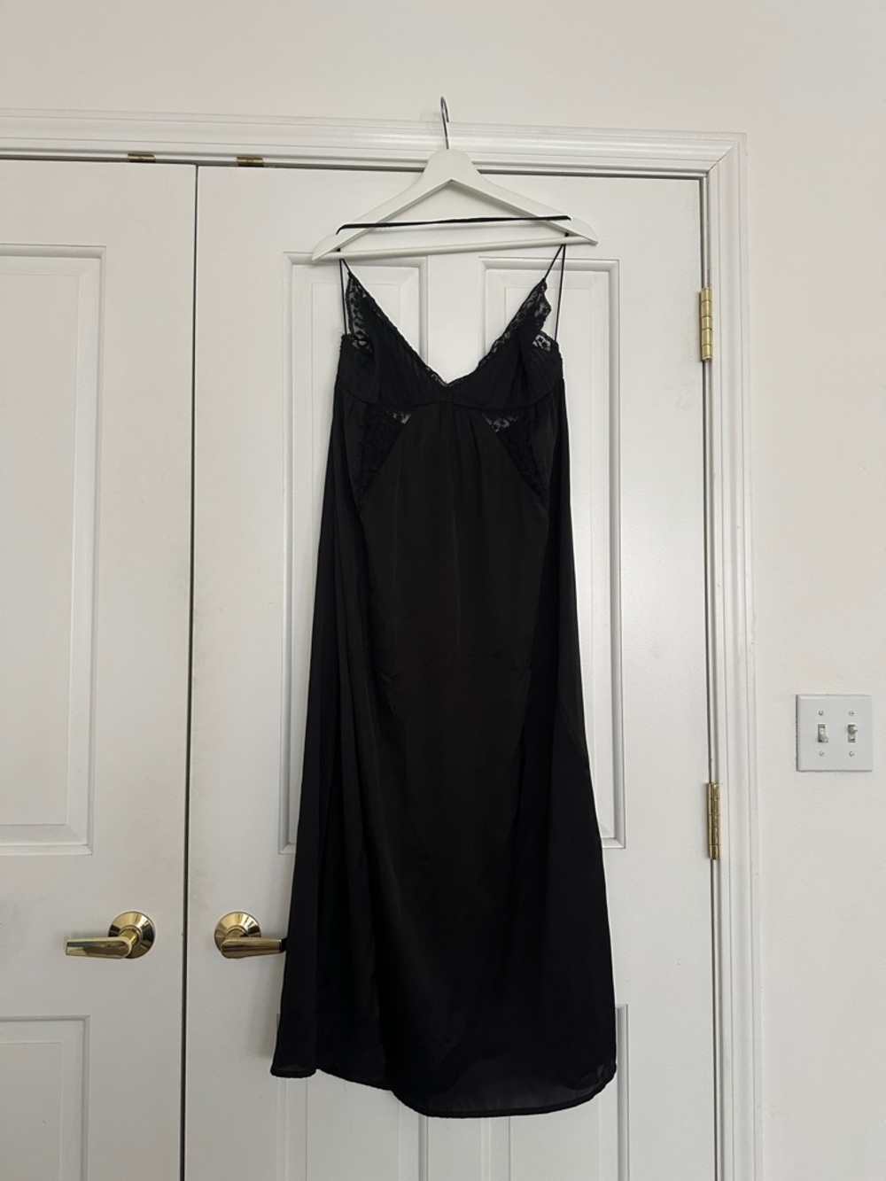 Zara Black Lace Slip Dress L